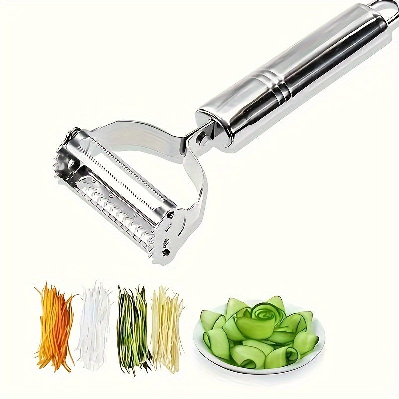 "Compact" Stainless Steel Multi-Functional Vegetable Peeler - Easy-Grip, Durable Fruit & Potato Slicer For Home And Restaurant Use, Easy Clean Slicer For Food And Vegetables
