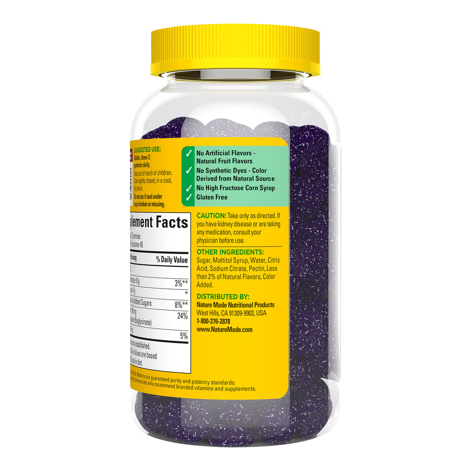 Magnesium Glycinate 100 Mg Gummies, 90 Gummies