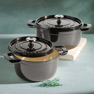 4-Quart & 6-Quart Enameled Cast Iron round Dutch Oven, 2-Pack