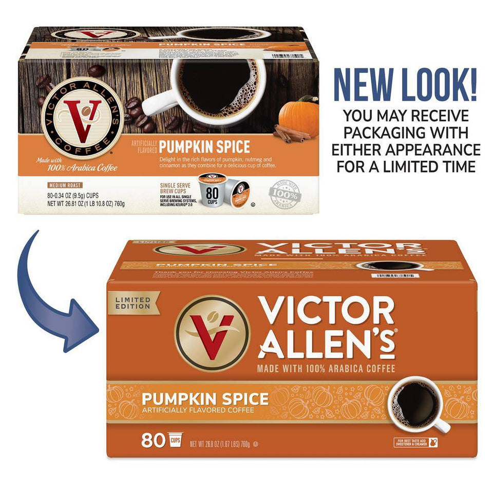 Pumpkin Spice Flavored Coffee Medium Roast Single Serve Coffee Pods for Keurig K-Cup Brewers (80 Count)