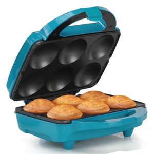 Non-Stick Cupcake Maker, Red - Makes 6 Full Size Cupcakes, Muffins, Cinnamon Buns - Birthdays, Holidays, and More, 800W