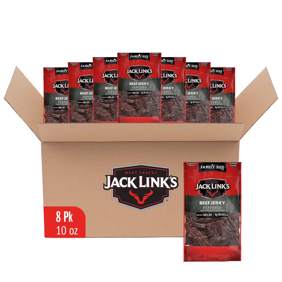 (8 Pack) 10 Ounce  Beef Peppered Jerky 1/1 Count