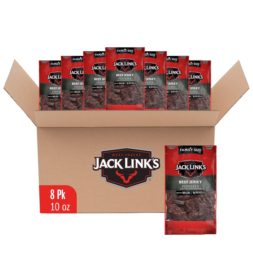 (8 Pack) 10 Ounce  Beef Peppered Jerky 1/1 Count