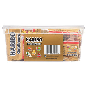 (2 Pack)  Goldbears Gummy Bears Original Assorted Fruit Flavor Candy Gummies, Candy Tub, 22.8Oz, 54Ct Mini Gummy Pouches