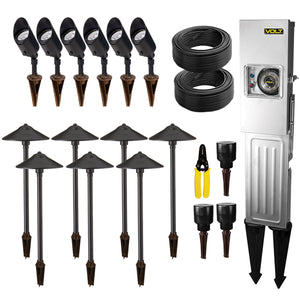 Low age LED Outdoor 13-Light Kit with 150W Transformer