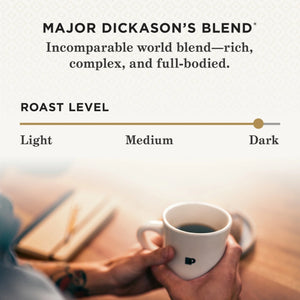 (4 Pack)  Coffee Major Dickason'S Blend Premium Dark Roast Single Serve Coffee Pods, 22 Count