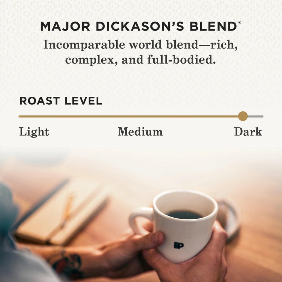 (4 Pack)  Coffee Major Dickason'S Blend Premium Dark Roast Single Serve Coffee Pods, 22 Count