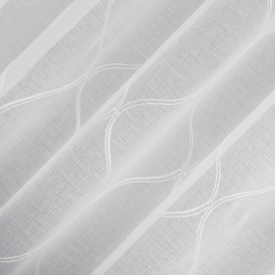 Portside Embroidered Trellis Sheer Curtains, 2-Pack