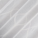 Portside Embroidered Trellis Sheer Curtains, 2-Pack