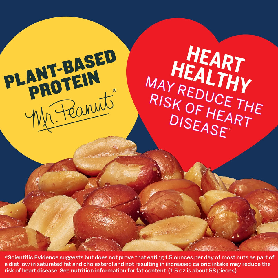 (6 Pack)  Redskin Spanish Peanuts, Roasted Salted Peanuts, Plant Based Protein, 12.5 Oz Steel Can