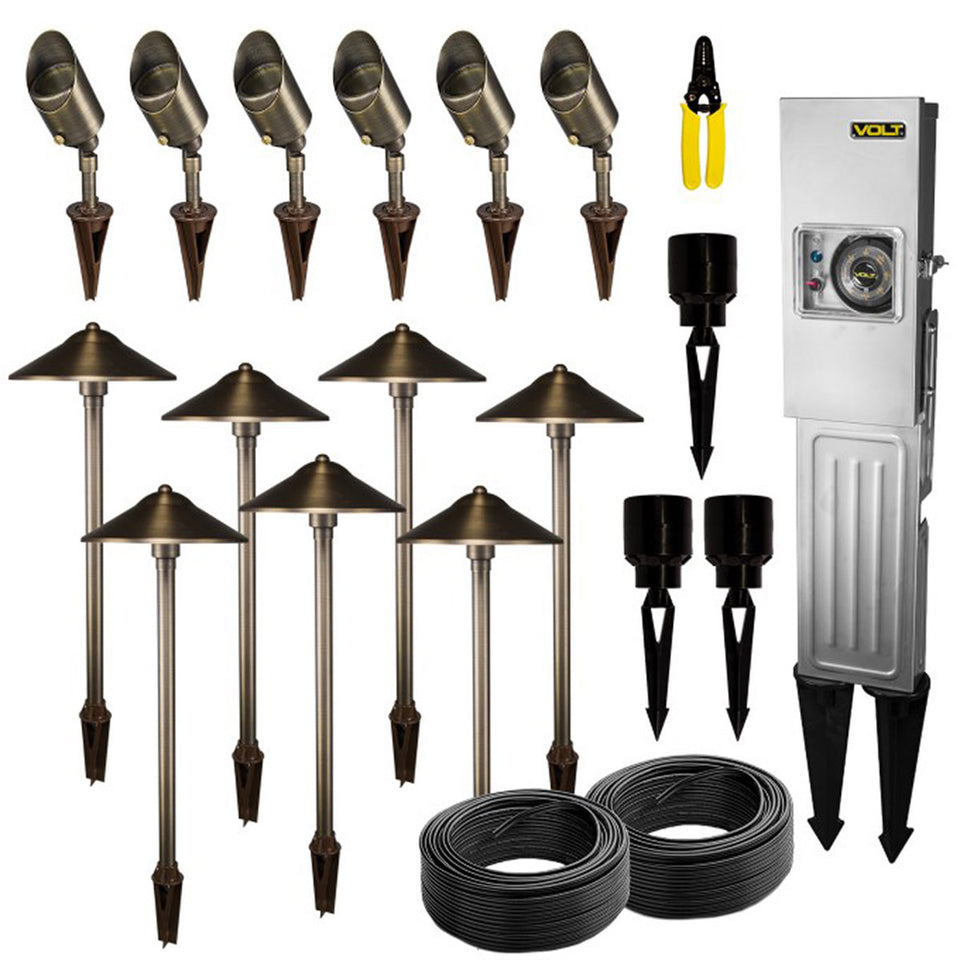 Low age LED Outdoor 13-Light Kit with 150W Transformer