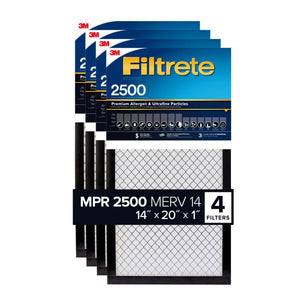 3M 2500 Series  1" Filter, 4-Pack