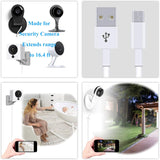 16.4FT Power Extension Cable for Wyzecam/Wyzecam V3/ Wyzecam Pan/Wyze Cam Pan V2/ Kasacam/Nestcam Indoor/Yi Cam,Usb to Micro USB Charging and Data Sync Cord 2 Pack