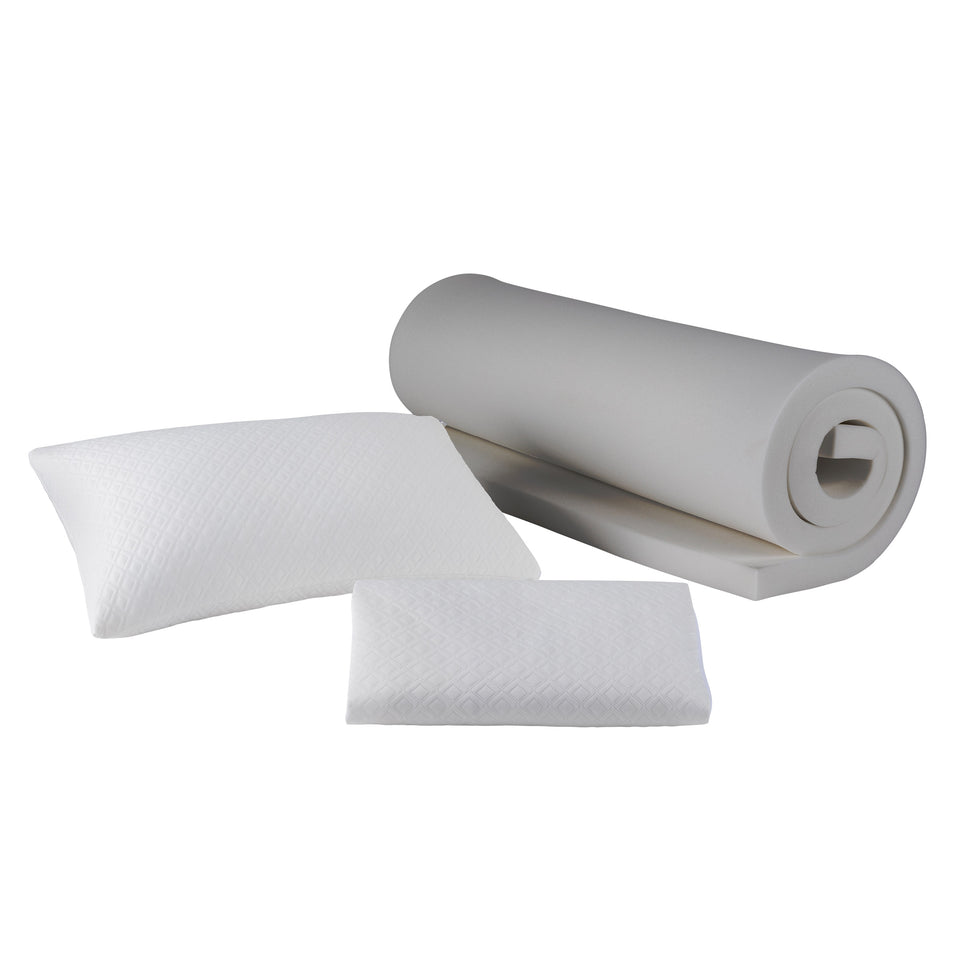 Sealy Charcoal-Infused Memory Foam Dorm Sleep Bundle 3-Piece Set, Twin XL