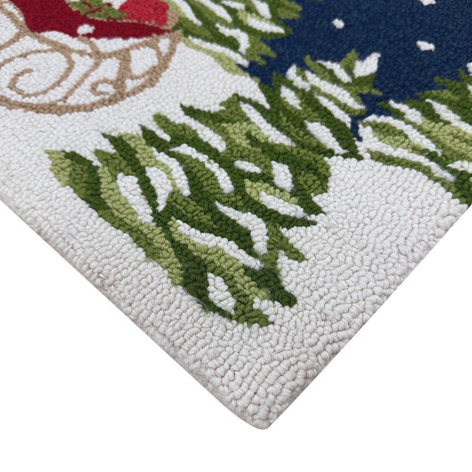 Holiday Hooked Accent Rug, 22” X 38”