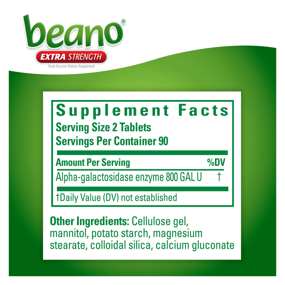 Extra Strength Food Enzyme Dietary Supplement, 180 Tablets