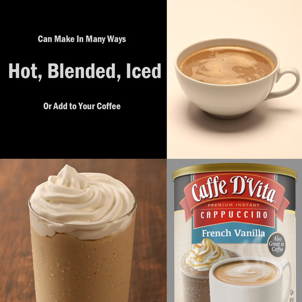 (6 Pack)  French Vanilla Cappuccino, 16 Oz Canister