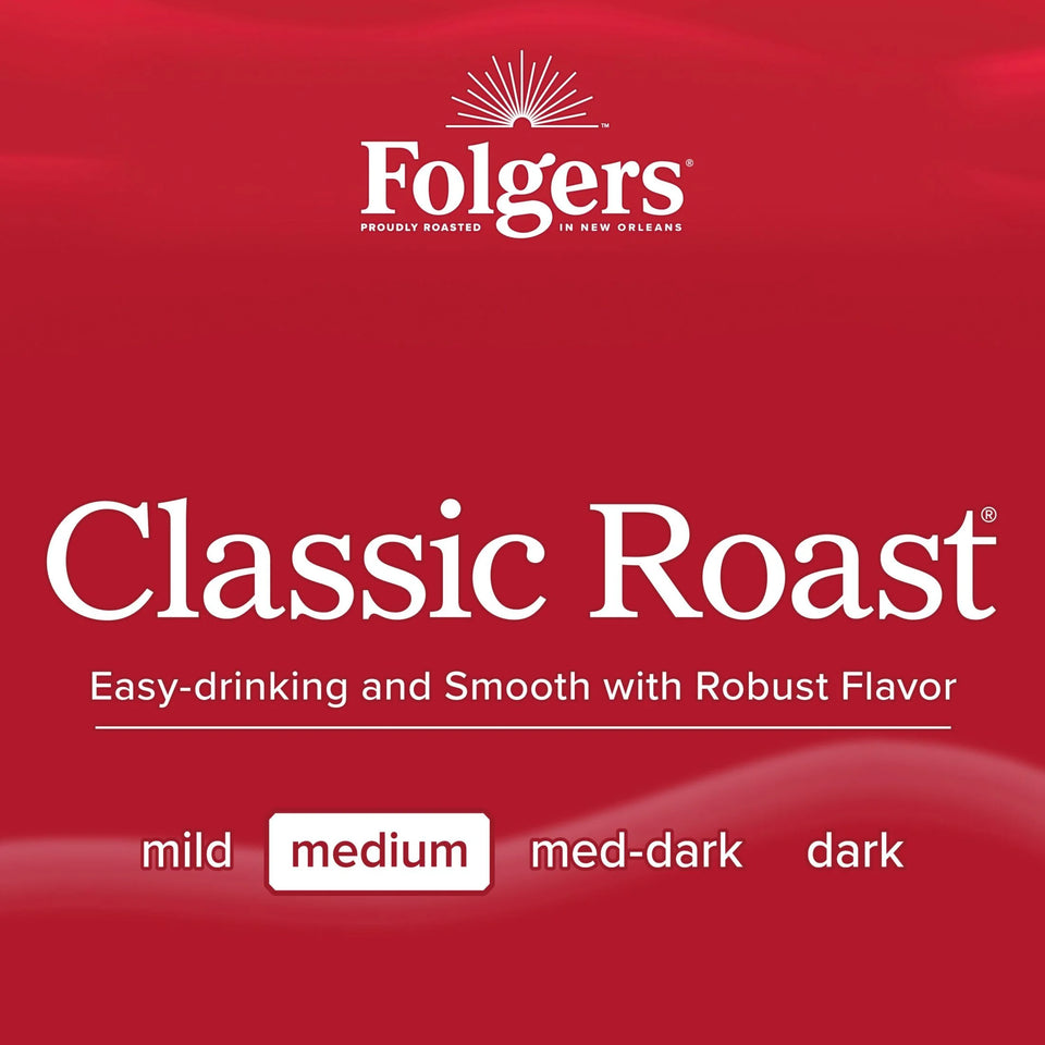 (6 Pack)  Classic Roast Ground Coffee, Medium Roast, 25.9 Oz Canister