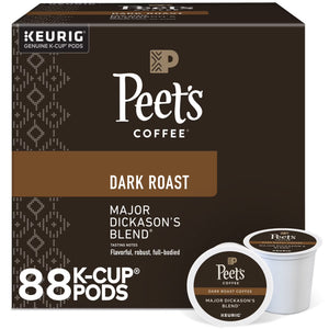 (4 Pack)  Coffee Major Dickason'S Blend Premium Dark Roast Single Serve Coffee Pods, 22 Count