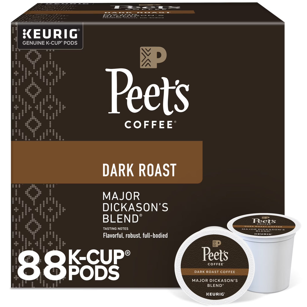 (4 Pack)  Coffee Major Dickason'S Blend Premium Dark Roast Single Serve Coffee Pods, 22 Count