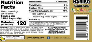 (2 Pack)  Goldbears Gummy Bears Original Assorted Fruit Flavor Candy Gummies, Candy Tub, 22.8Oz, 54Ct Mini Gummy Pouches