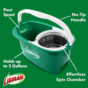 Microfiber Tornado Wet Spin Mop and Bucket Floor Cleaning System with 2 Refills