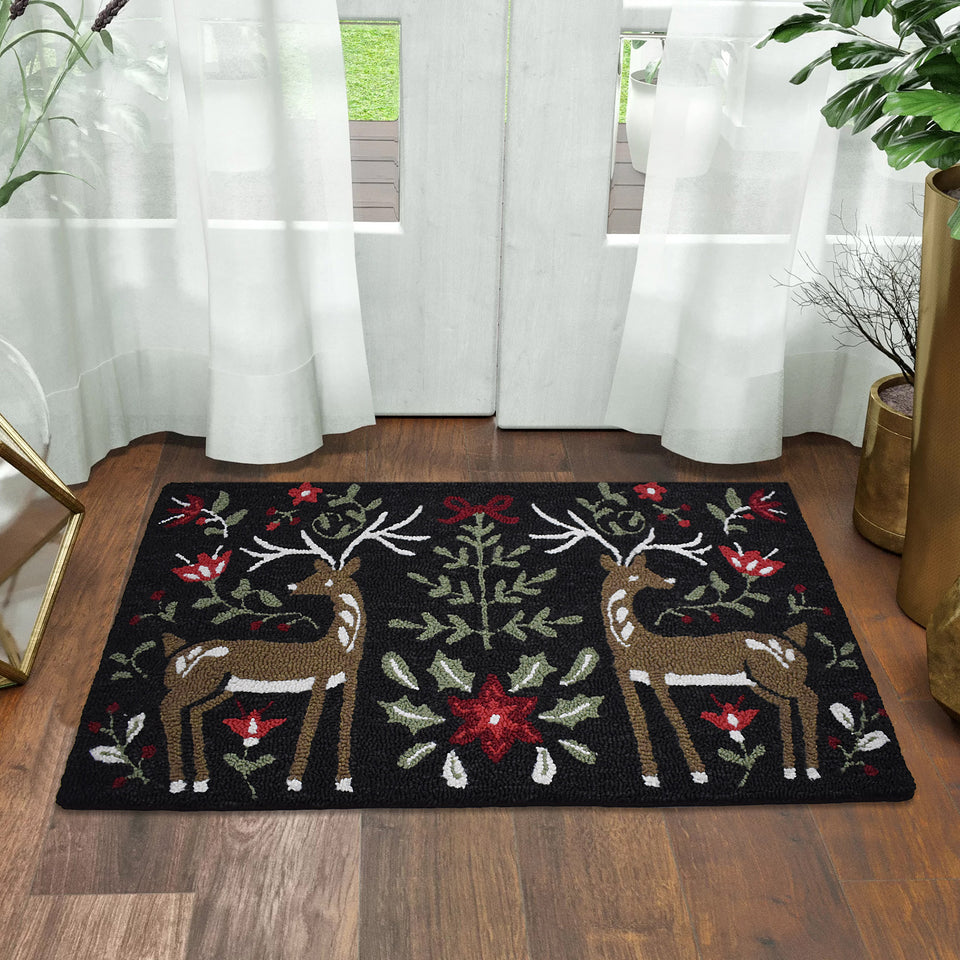 Holiday Hooked Accent Rug, 22” X 38”