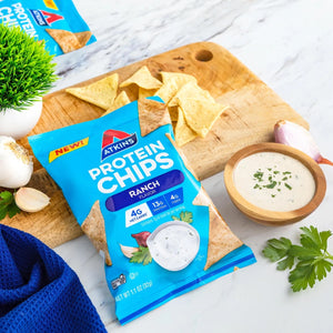 Ranch Flavored Protein Chips, Keto Friendly, Baked Not Fried, Ranch, 8 Count