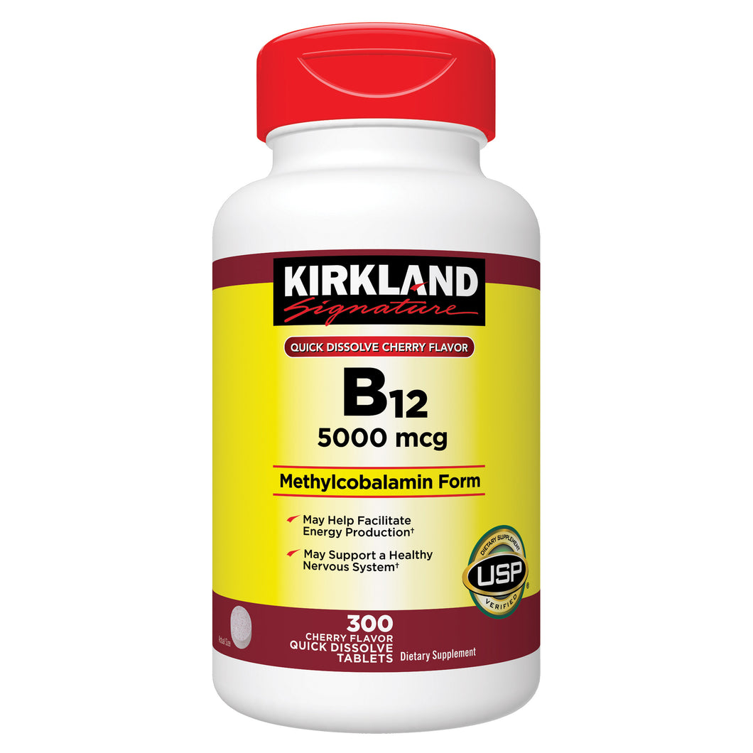 Quick Dissolve B-12 5000 Mcg., 300 Tablets