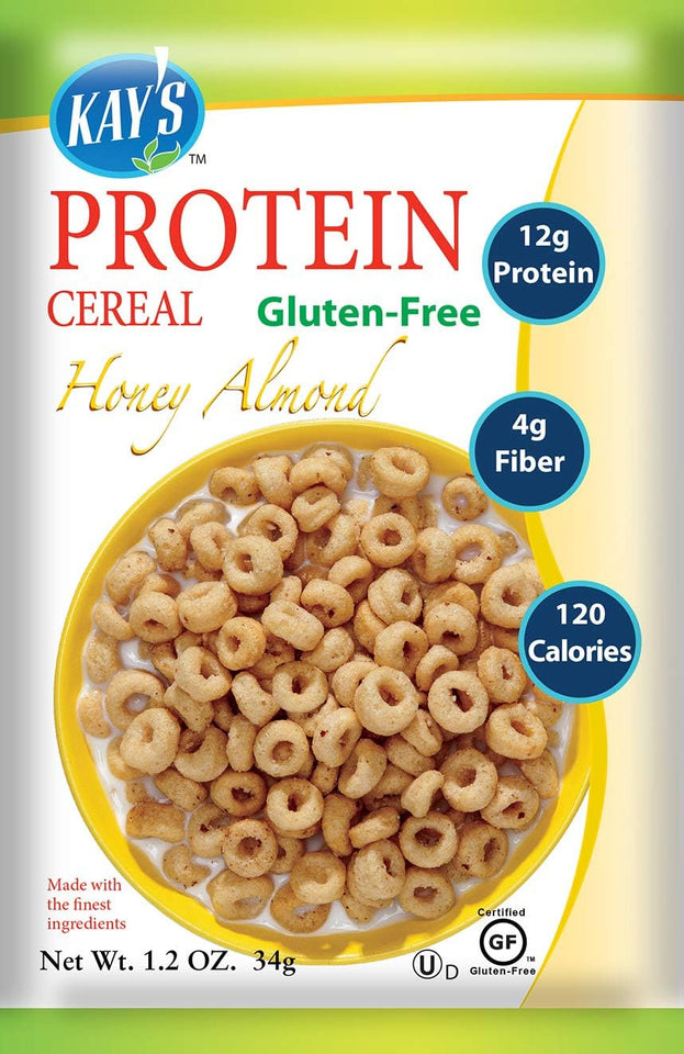 Protein Cereal, Honey Almond, Gluten-Free, Low Carbs, Low Fat, All Natural Flavorings, 1.2 Oz (Pack of 6)