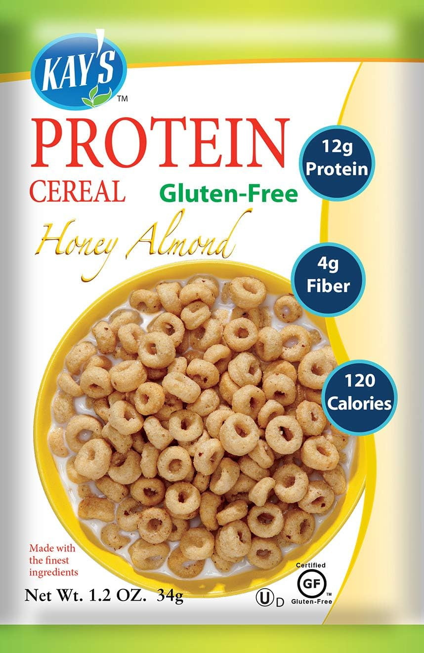 Protein Cereal, Honey Almond, Gluten-Free, Low Carbs, Low Fat, All Natural Flavorings, 1.2 Oz (Pack of 6)