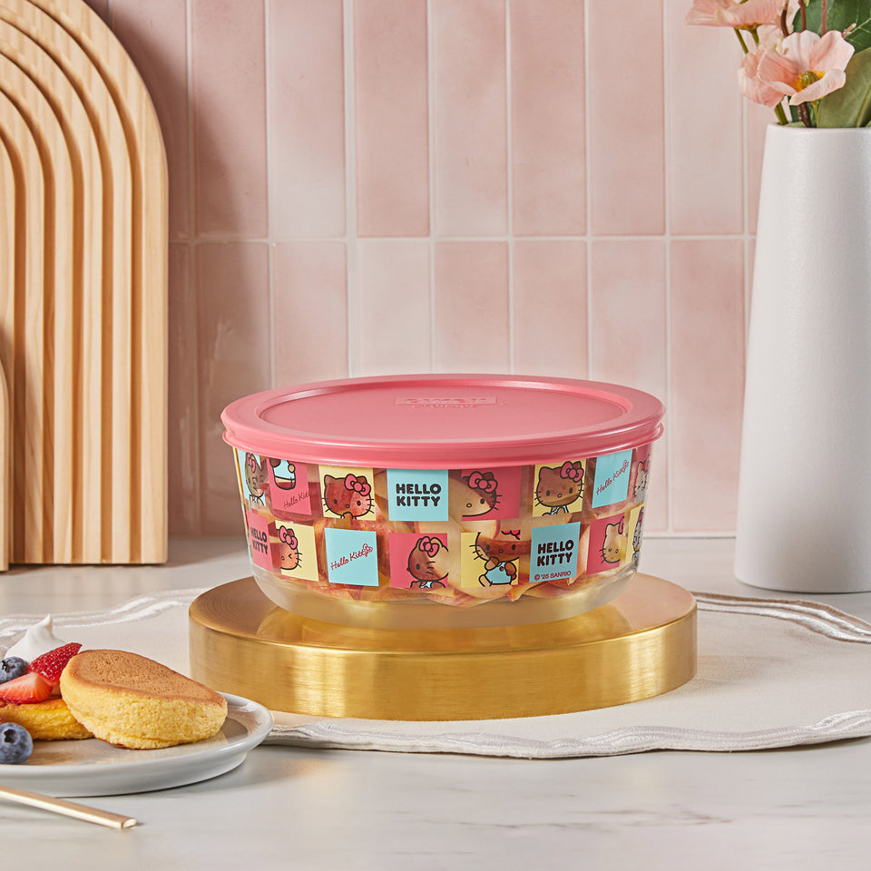 8-Piece Decorated Glass Food Storage Set
