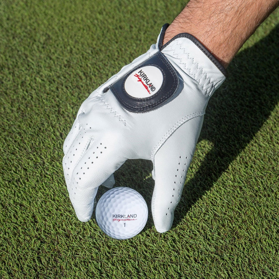 Leather Golf Glove Left Handed, 4-Pack
