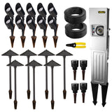 Low age LED Outdoor 17-Light Kit with 150W Transformer