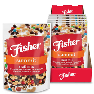 Snack Summit Trail Mix, 4 Oz (Pack of 6), Peanuts, Milk Chocolate Candies, Raisins and Cashews, Snacks for Adults and Kids, Dried Fruit Snack, Individually Wrapped Snacks
