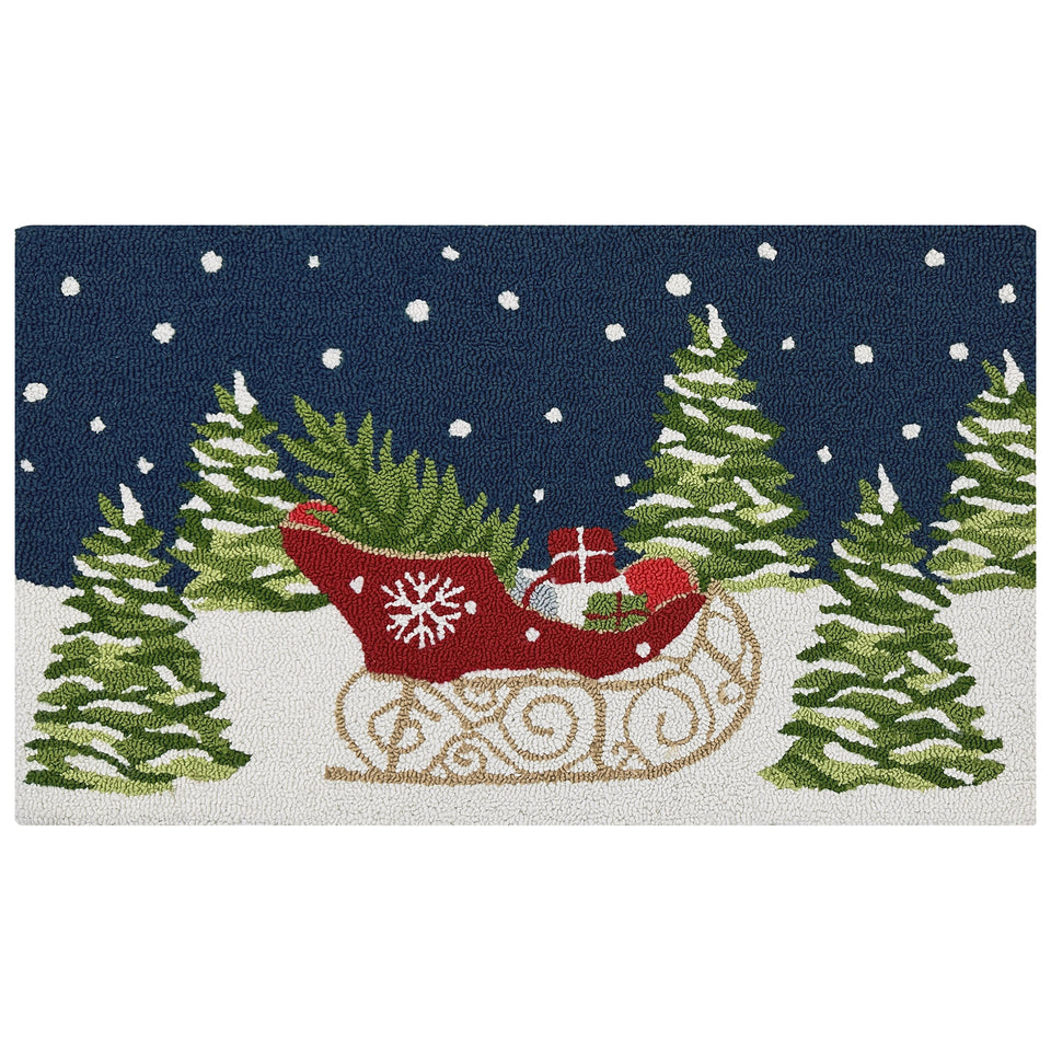 Holiday Hooked Accent Rug, 22” X 38”