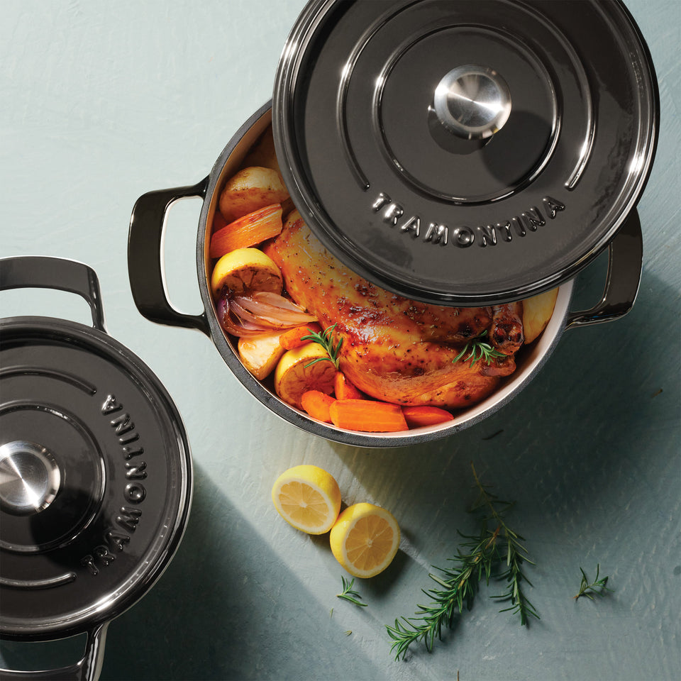 4-Quart & 6-Quart Enameled Cast Iron round Dutch Oven, 2-Pack