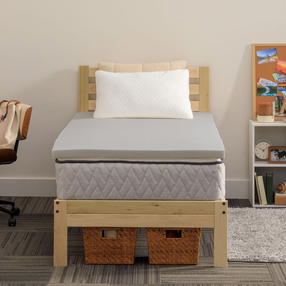 Sealy Charcoal-Infused Memory Foam Dorm Sleep Bundle 3-Piece Set, Twin XL