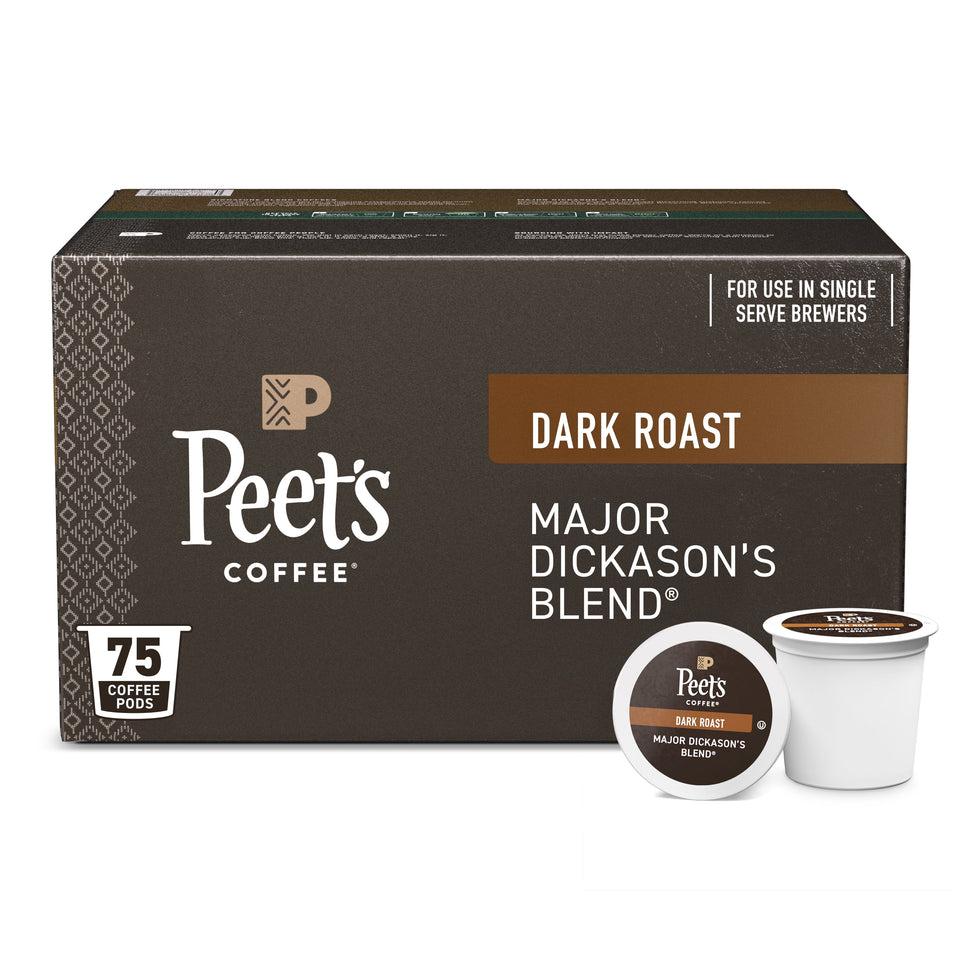 (4 Pack)  Coffee Major Dickason'S Blend Premium Dark Roast Single Serve Coffee Pods, 22 Count