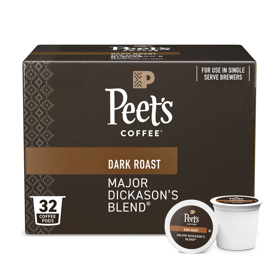 (4 Pack)  Coffee Major Dickason'S Blend Premium Dark Roast Single Serve Coffee Pods, 22 Count