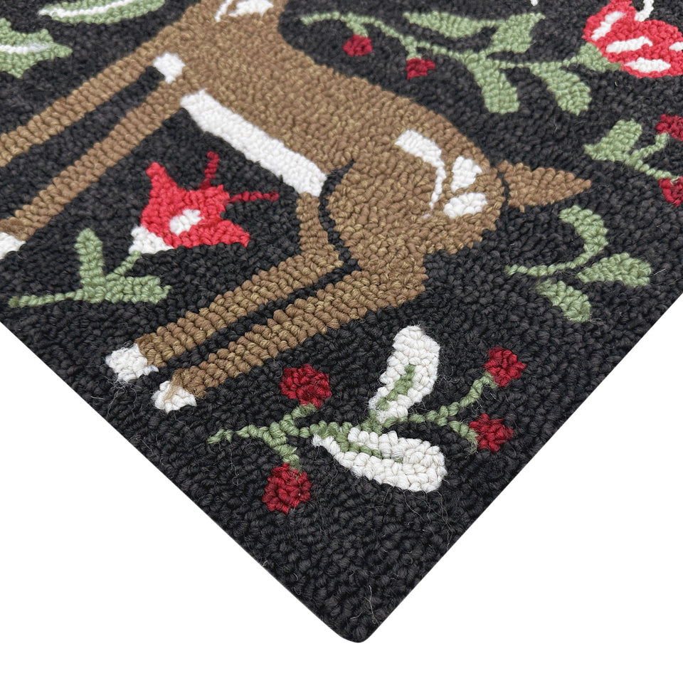 Holiday Hooked Accent Rug, 22” X 38”