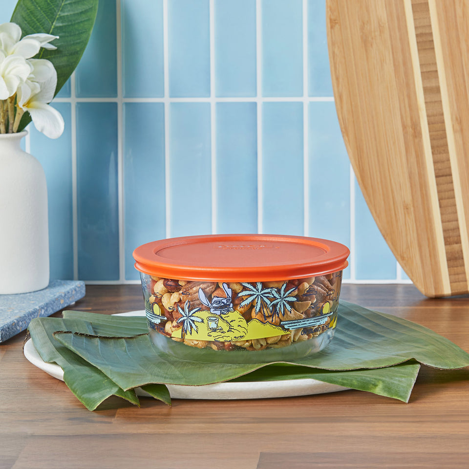 8-Piece Decorated Glass Food Storage Set