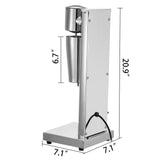 0.7 Qt. Milkshake Maker Stainless Steel Electric Milkshake Maker Single Head Classic Milkshake Maker 2-Speed Adjustable