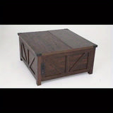 "35"" Farmhouse Lift Top Coffee Table with Storage, Wood Square Center Table with Charging Station & USB Ports, Large Hidden Space for Living Room, Bedroom, Home Office"