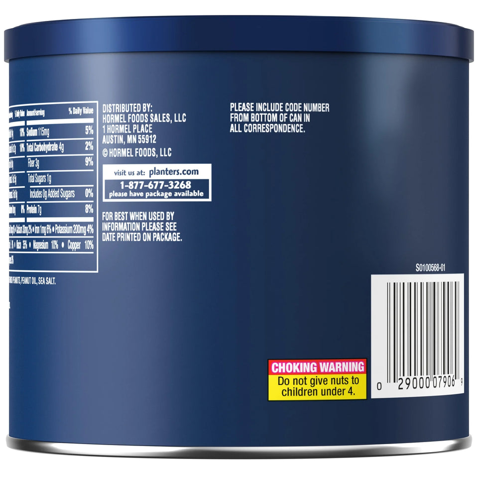 (6 Pack)  Redskin Spanish Peanuts, Roasted Salted Peanuts, Plant Based Protein, 12.5 Oz Steel Can