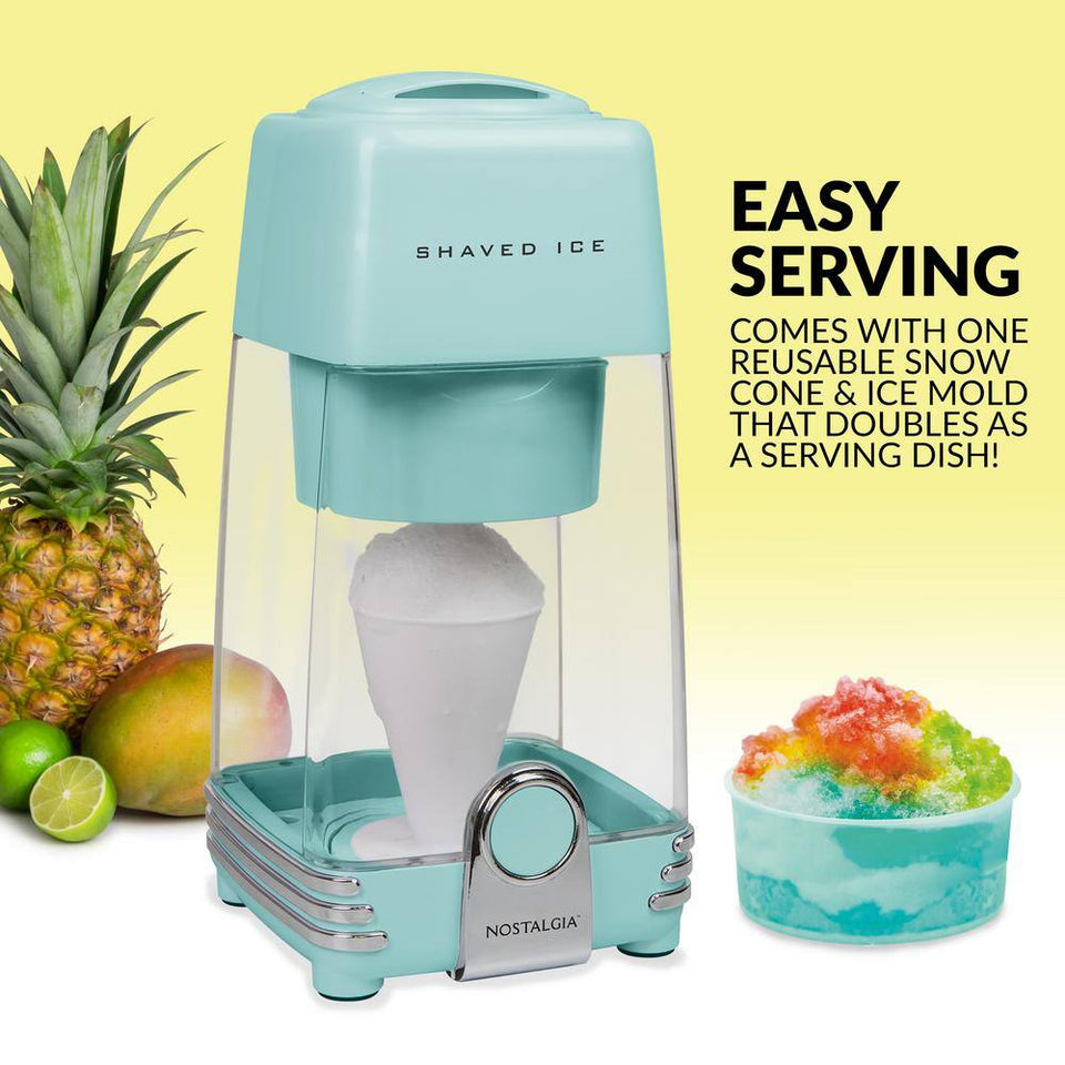 12 Oz. Electric Shaved Ice Snow Cone Machine in Aqua
