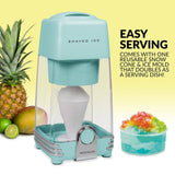 12 Oz. Electric Shaved Ice Snow Cone Machine in Aqua