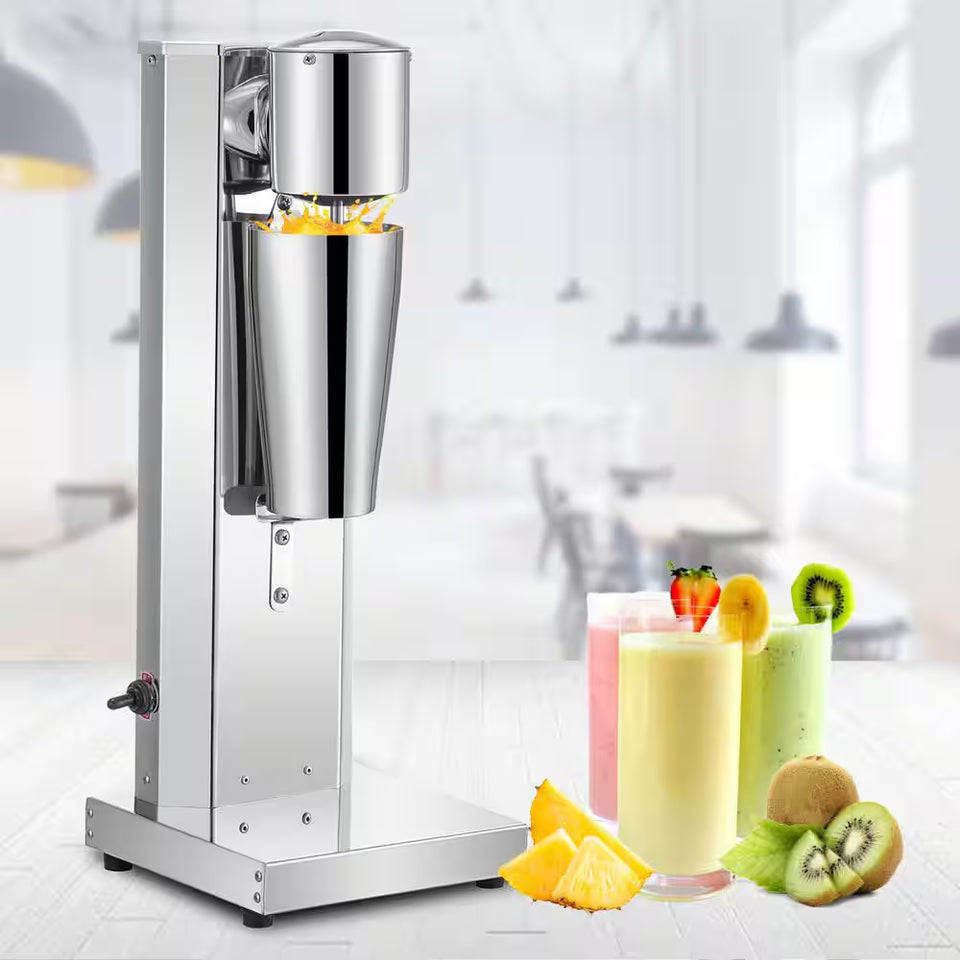 0.7 Qt. Milkshake Maker Stainless Steel Electric Milkshake Maker Single Head Classic Milkshake Maker 2-Speed Adjustable