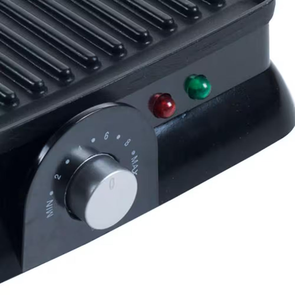 1400 W Silver Non-Stick Panini Press