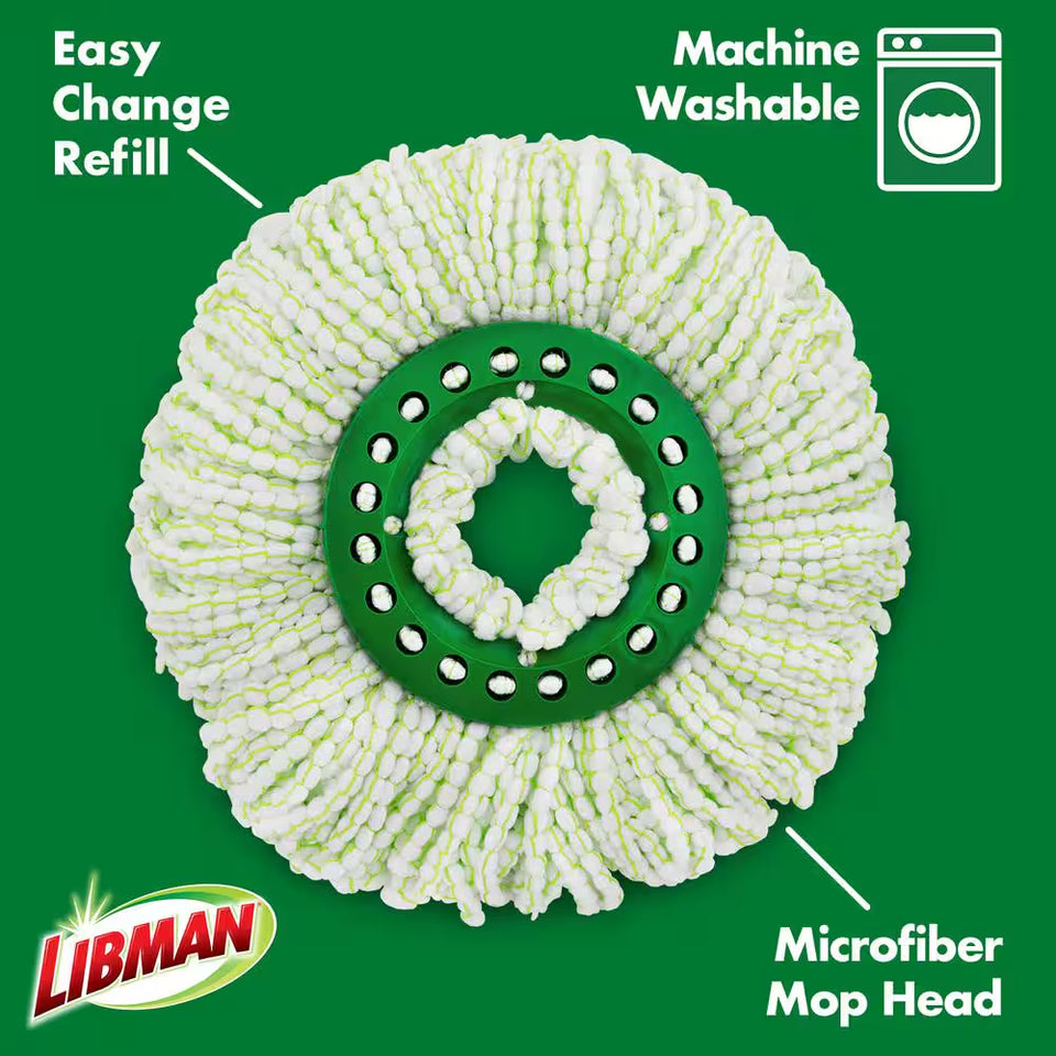 Microfiber Tornado Wet Spin Mop and Bucket Floor Cleaning System with 2 Refills